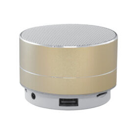 Zvučnik prenosni, Bluetooth, microSD, USB, aux, mic, zlatni, Gigatech 005-0132