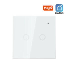 SMART WiFi prekidač svetla, uzidni, 230V, 2x5A, Tuya app, Smart Life WFPS-W2/WH