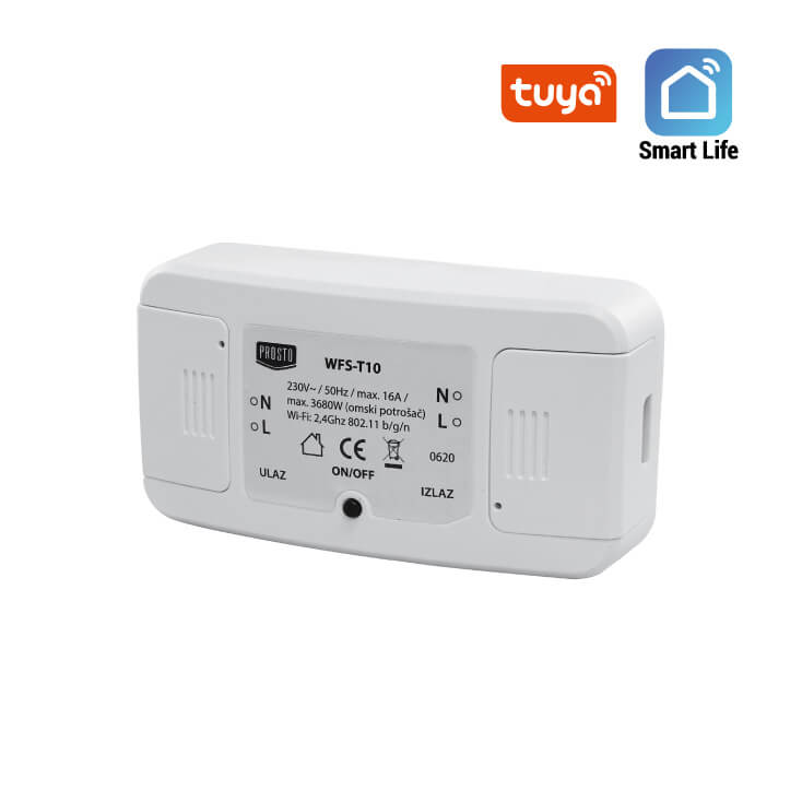SMART WiFi strujni prekidač modul, 230V, 16A, Tuya app, Smart Life WFS-T10